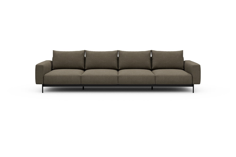 Arthon Modular Sofa - A4 - 335 x 100 cm - 4 Seater - 850 Mahoga Caramel Grey