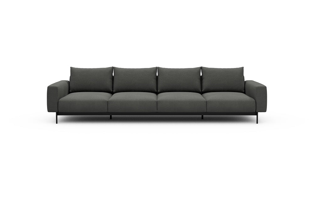 Arthon Modular Sofa - A4 - 335 x 100 cm - 4 Seater - 852 Mahoga Seal Grey
