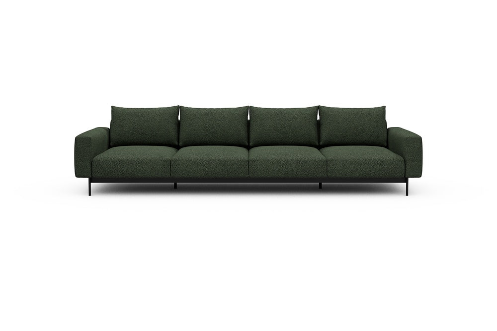 Arthon Modular Sofa - A4 - 335 x 100 cm - 4 Seater - 869 Vanora Deep Green
