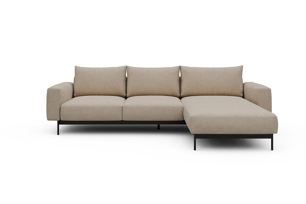 Arthon Modular Sofa - B2 - 275 x 185 cm - 2 Seater + Chaise - 410 Esina Almond Beige