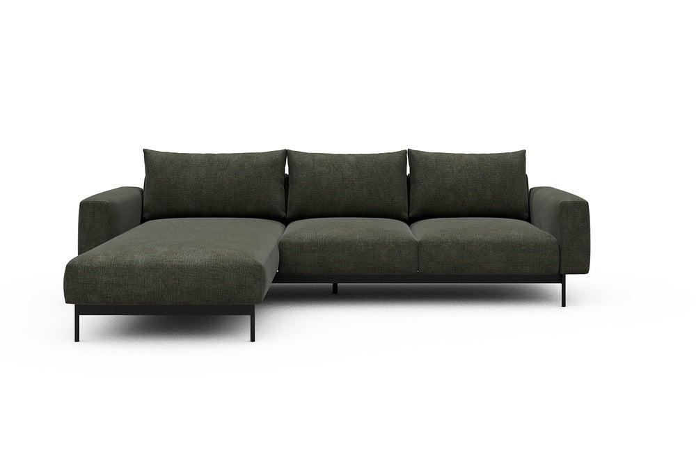 Arthon Modular Sofa - B2M - 275 x 185 cm - Chaise + 2 Seater - 413 Esina Olive Green