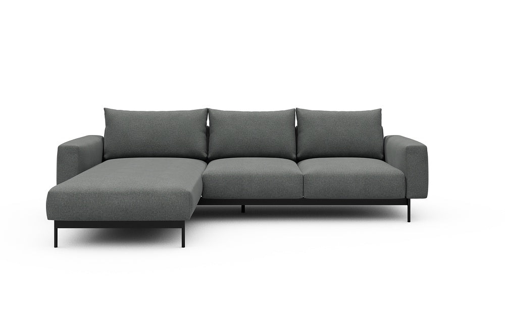Arthon Modular Sofa - B2M - 275 x 185 cm - Chaise + 2 Seater - 440 Satya Steel Grey