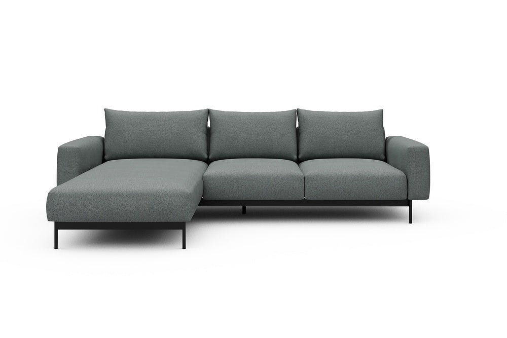 Arthon Modular Sofa - B2M - 275 x 185 cm - Chaise + 2 Seater - 485 Denari Soft Grey