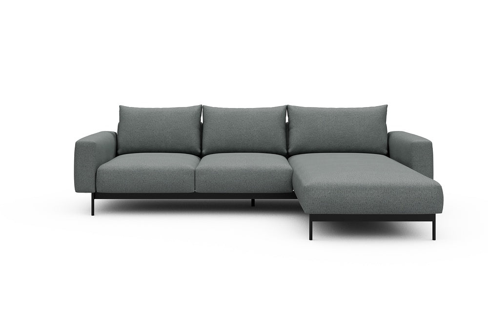 Arthon Modular Sofa - B2 - 275 x 185 cm - 2 Seater + Chaise - 485 Denari Soft Grey