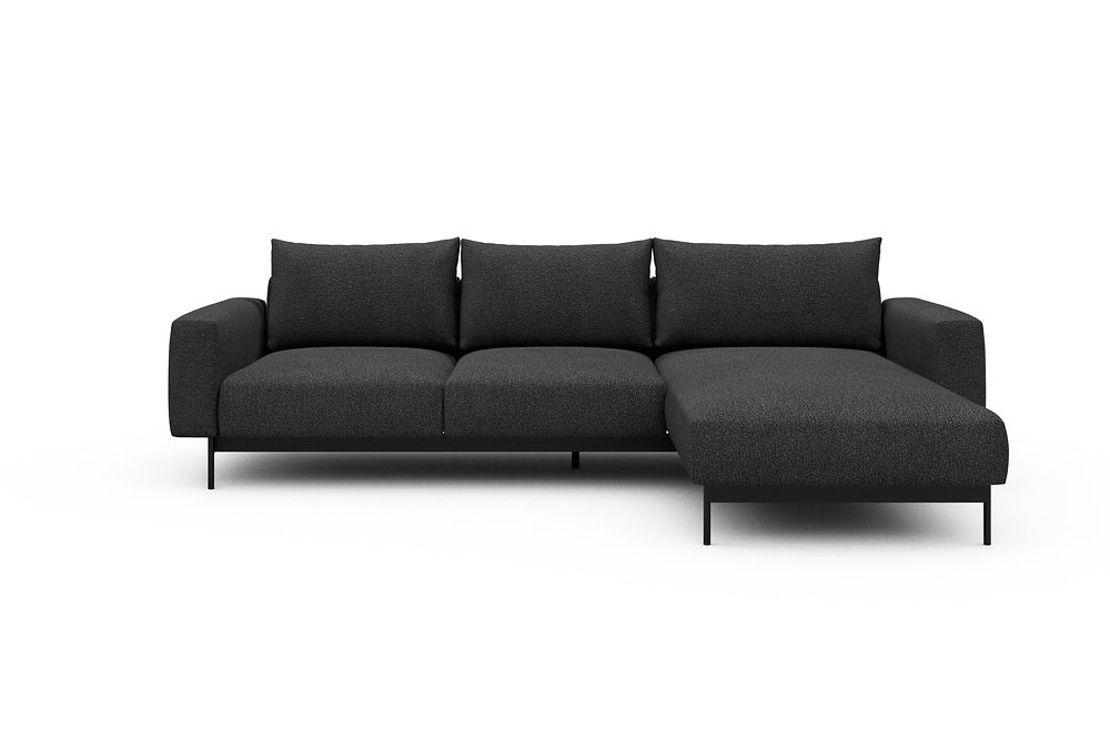 Arthon Modular Sofa - B2 - 275 x 185 cm - 2 Seater + Chaise - 529 Bouclé Charcoal