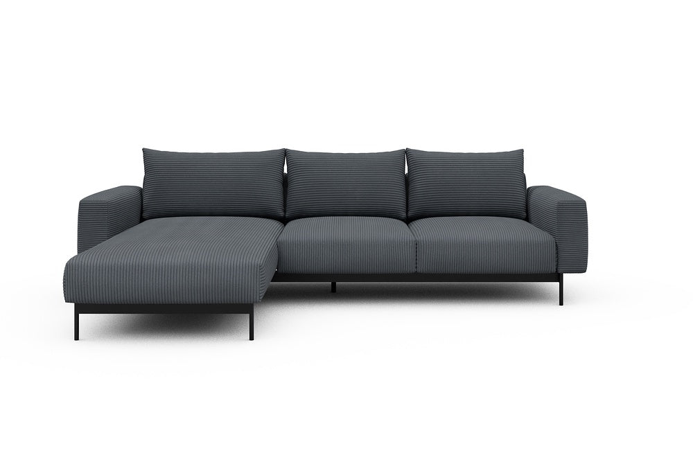 Arthon Modular Sofa - B2M - 275 x 185 cm - Chaise + 2 Seater - 592 Corduroy Silvermist