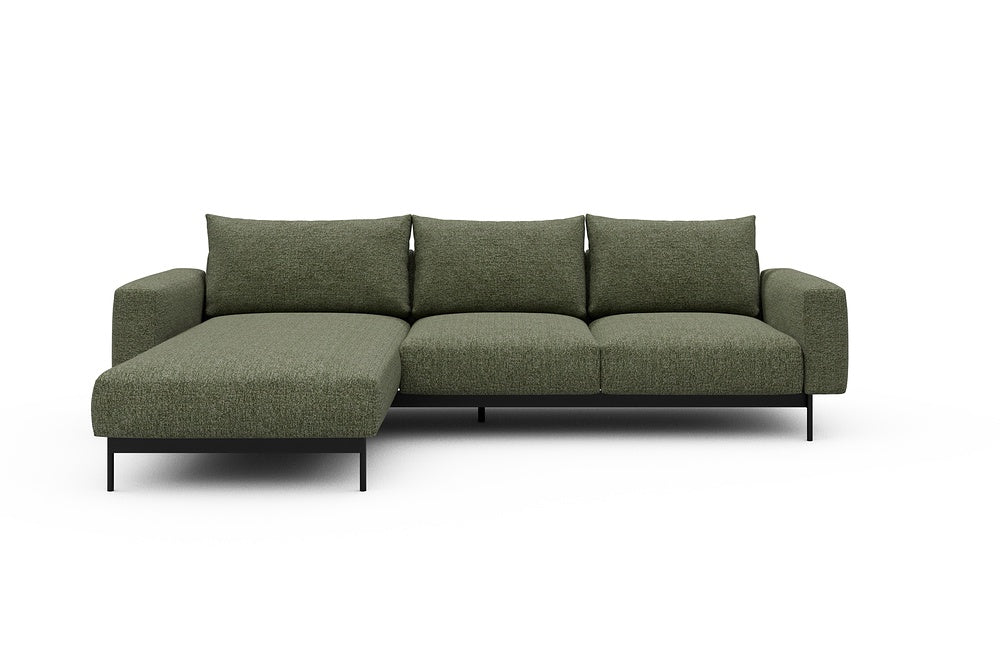 Arthon Modular Sofa - B2M - 275 x 185 cm - Chaise + 2 Seater - 775 Carreno Vivid Green