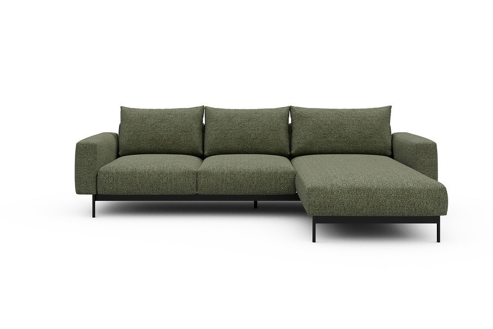 Arthon Modular Sofa - B2 - 275 x 185 cm - 2 Seater + Chaise - 775 Carreno Vivid Green