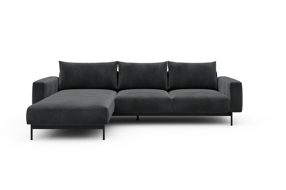 Arthon Modular Sofa - B2M - 275 x 185 cm - Chaise + 2 Seater - 811 Smooth Deep Warm Grey