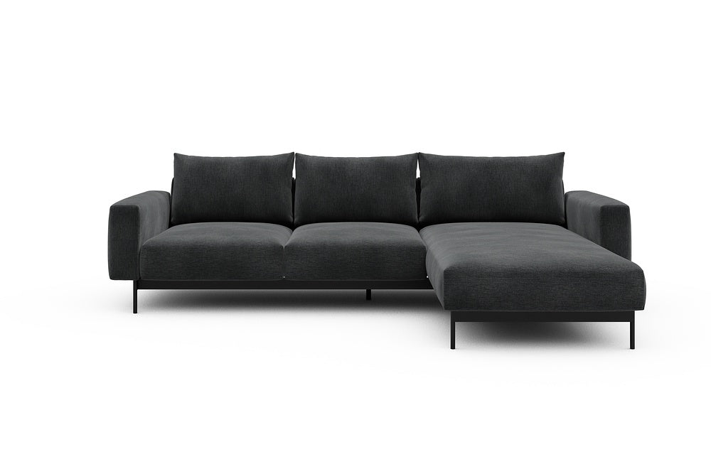 Arthon Modular Sofa - B2 - 275 x 185 cm - 2 Seater + Chaise - 811 Smooth Deep Warm Grey