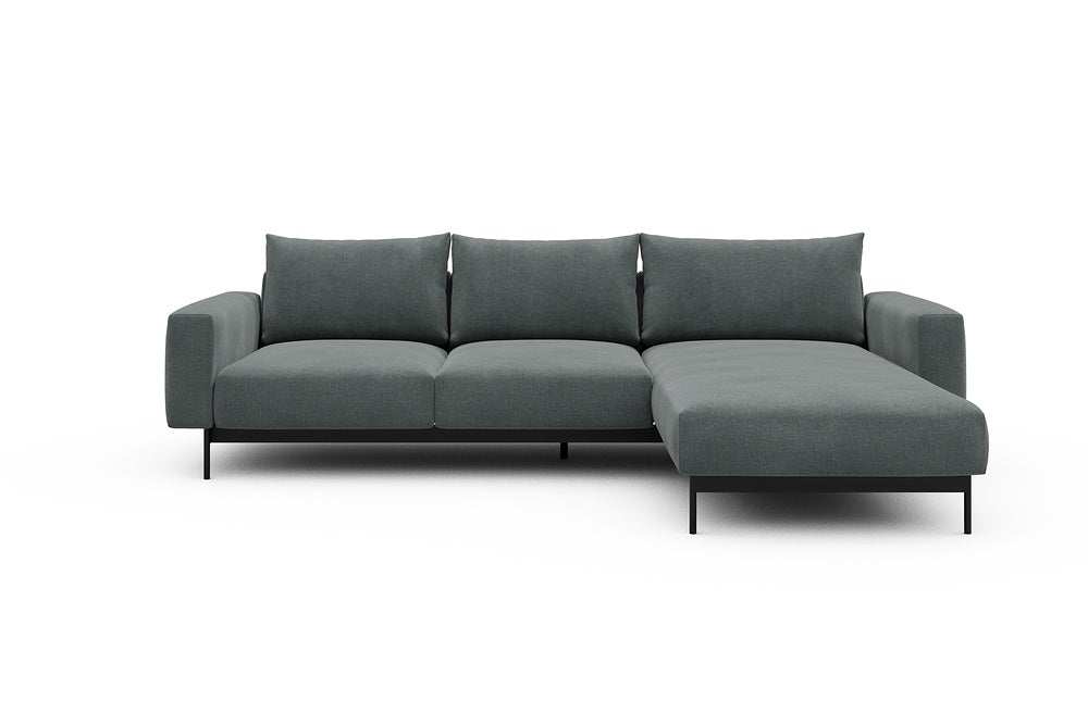 Arthon Modular Sofa - B2 - 275 x 185 cm - 2 Seater + Chaise - 812 Smooth Smooth Silver Grey