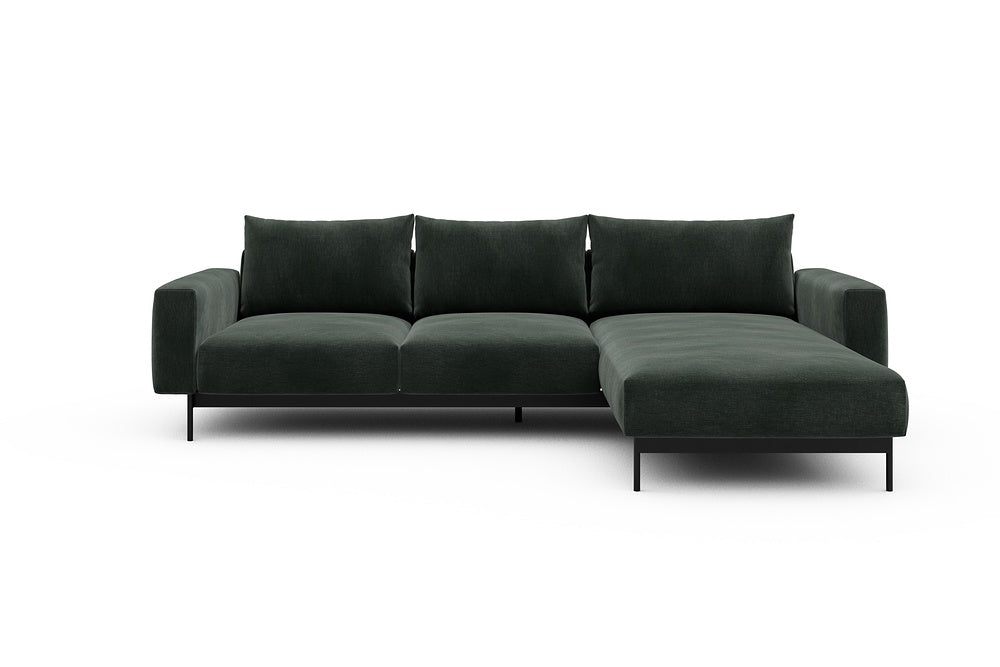 Arthon Modular Sofa - B2 - 275 x 185 cm - 2 Seater + Chaise - 814 Smooth Laural Green