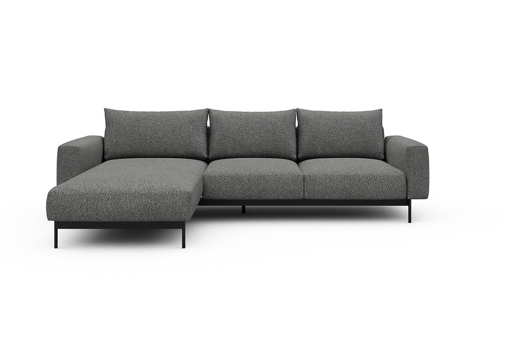 Arthon Modular Sofa - B2M - 275 x 185 cm - Chaise + 2 Seater - 868 Vanora Warm Grey