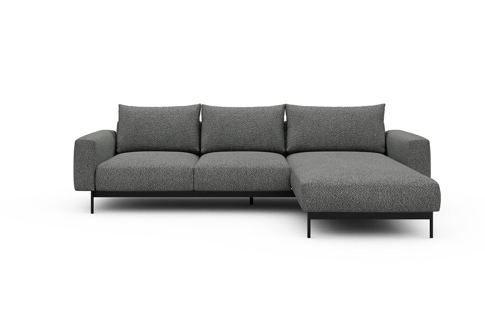 Arthon Modular Sofa - B2 - 275 x 185 cm - 2 Seater + Chaise - 868 Vanora Warm Grey