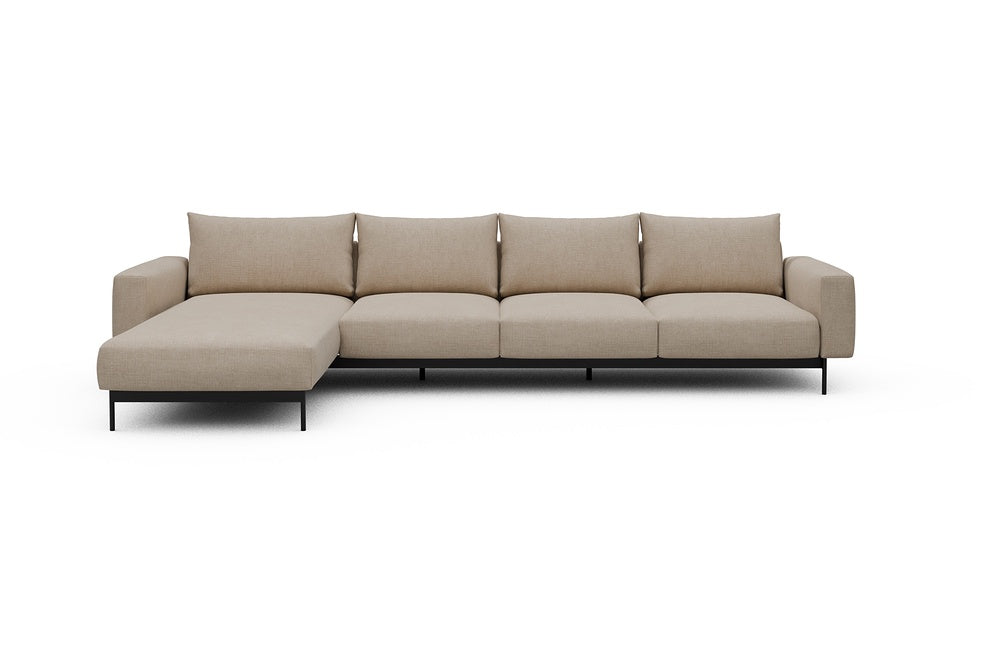 Arthon Modular Sofa - B3M - 350 x 185 cm - Chaise + 3 Seater - 410 Esina Almond Beige