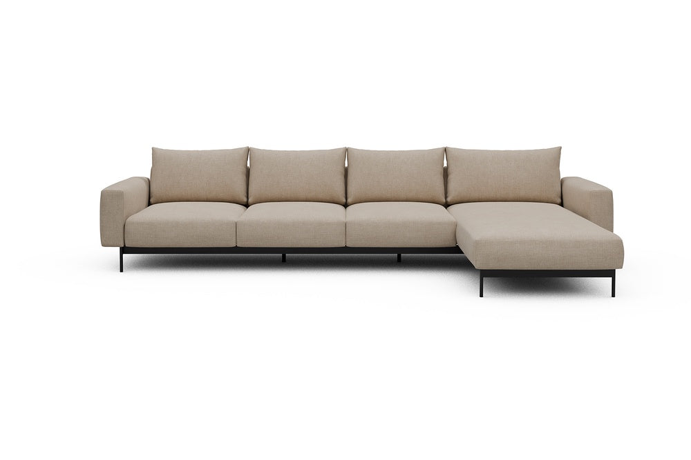 Arthon Modular Sofa - B3 - 350 x 185 cm - 3 Seater + Chaise - 410 Esina Almond Beige