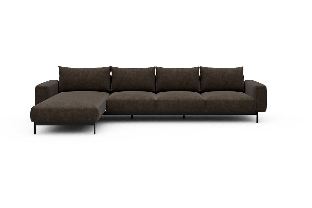 Arthon Modular Sofa - B3M - 350 x 185 cm - Chaise + 3 Seater - 411 Esina Cedar Brown