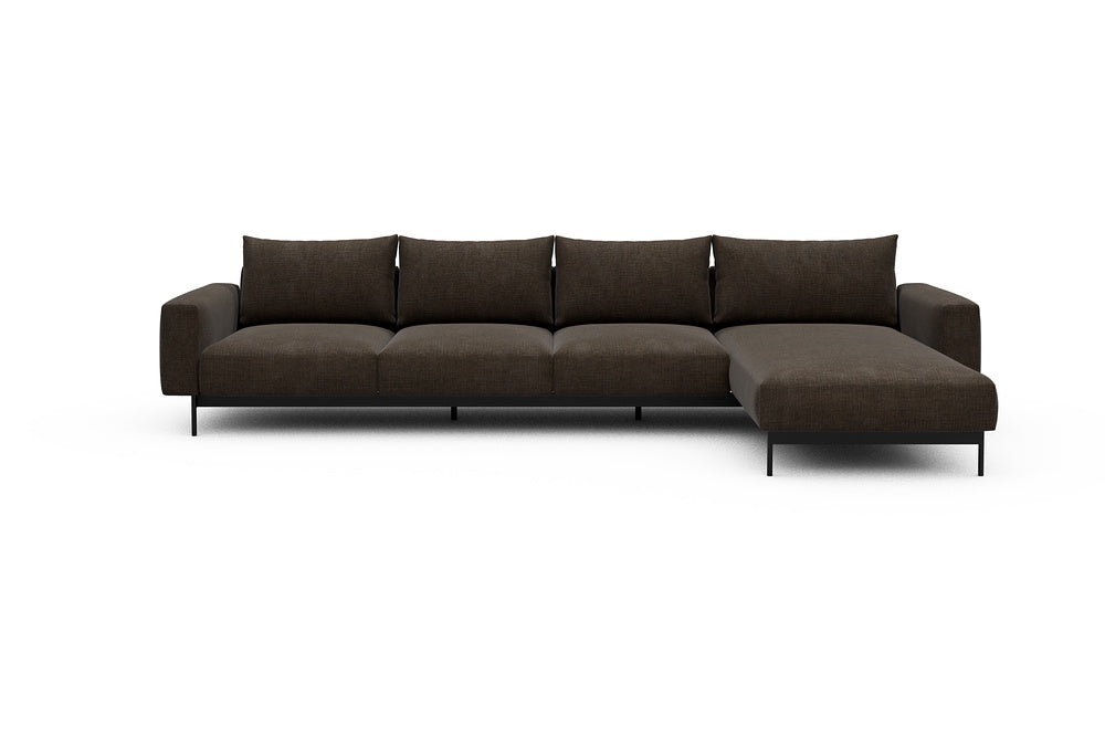 Arthon Modular Sofa - B3 - 350 x 185 cm - 3 Seater + Chaise - 411 Esina Cedar Brown
