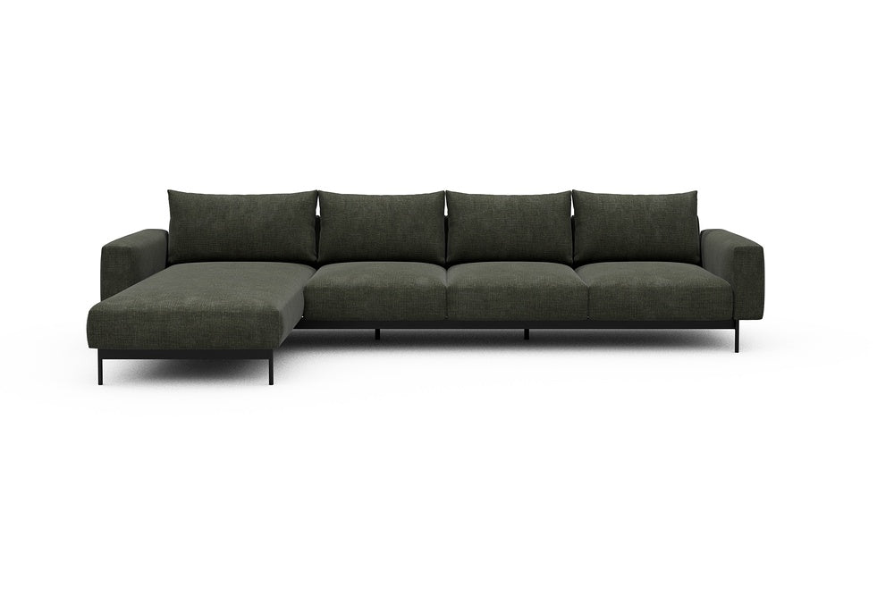Arthon Modular Sofa - B3M - 350 x 185 cm - Chaise + 3 Seater - 413 Esina Olive Green