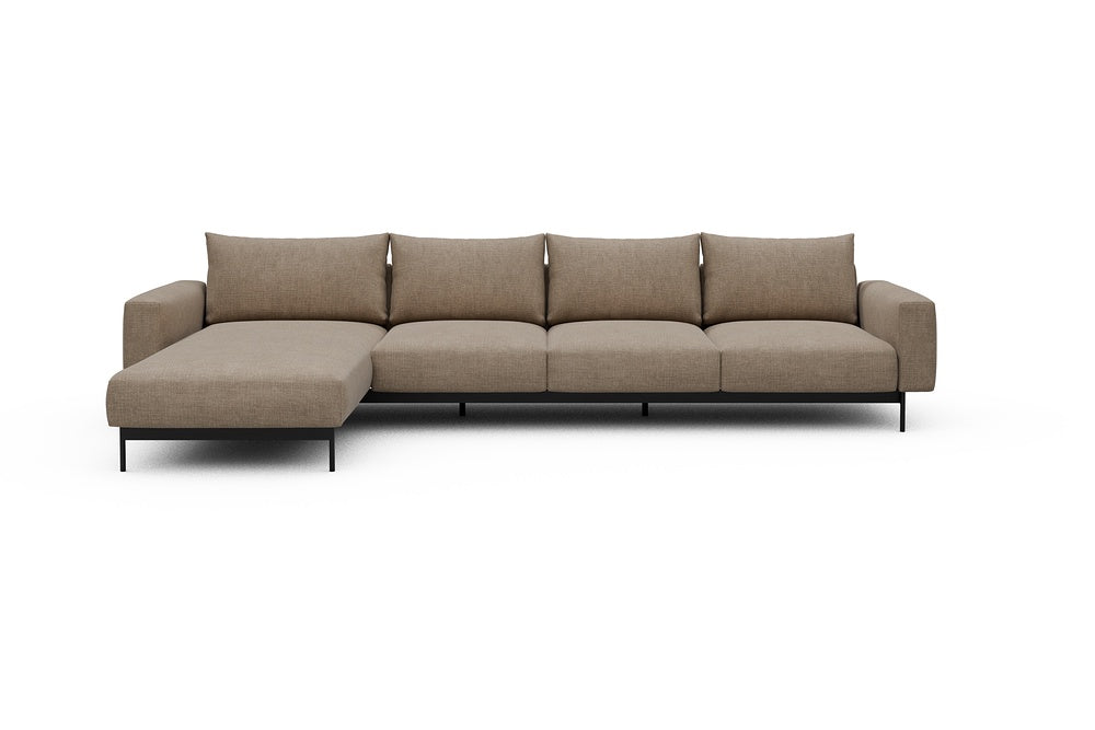 Arthon Modular Sofa - B3M - 350 x 185 cm - Chaise + 3 Seater - 417 Esina Mocha