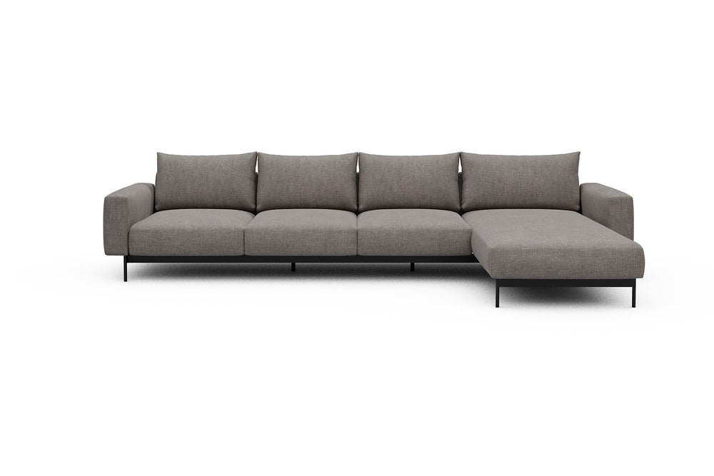 Arthon Modular Sofa - B3 - 350 x 185 cm - 3 Seater + Chaise - 418 Esina Truffle