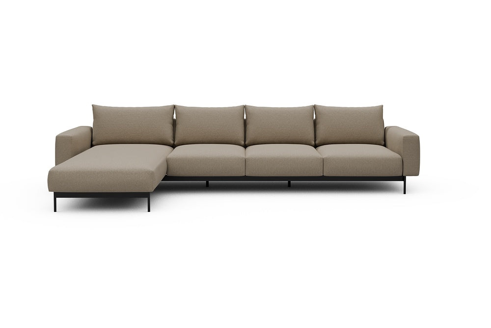Arthon Modular Sofa - B3M - 350 x 185 cm - Chaise + 3 Seater - 445 Satya Natural Biege