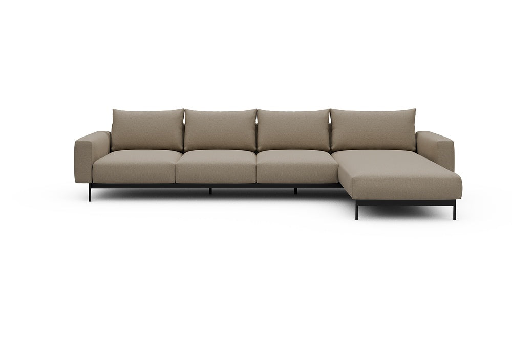 Arthon Modular Sofa - B3 - 350 x 185 cm - 3 Seater + Chaise - 445 Satya Natural Biege