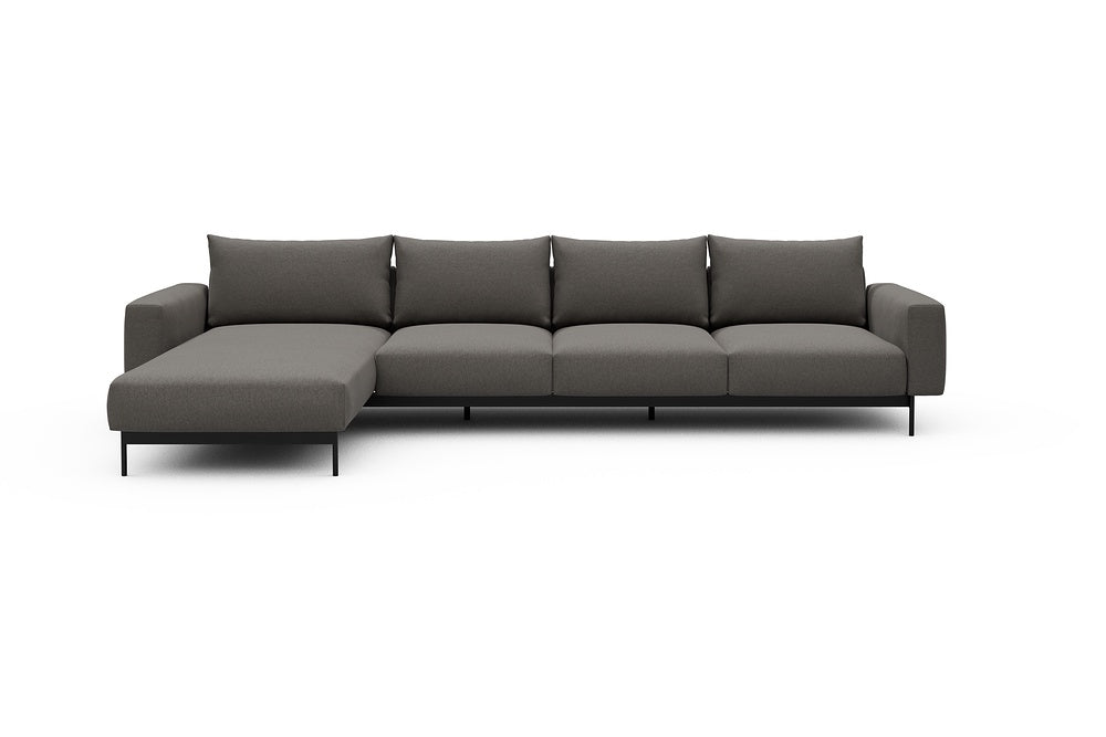 Arthon Modular Sofa - B3M - 350 x 185 cm - Chaise + 3 Seater - 446 Satya Taupe Brown