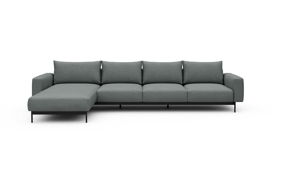 Arthon Modular Sofa - B3M - 350 x 185 cm - Chaise + 3 Seater - 485 Denari Soft Grey