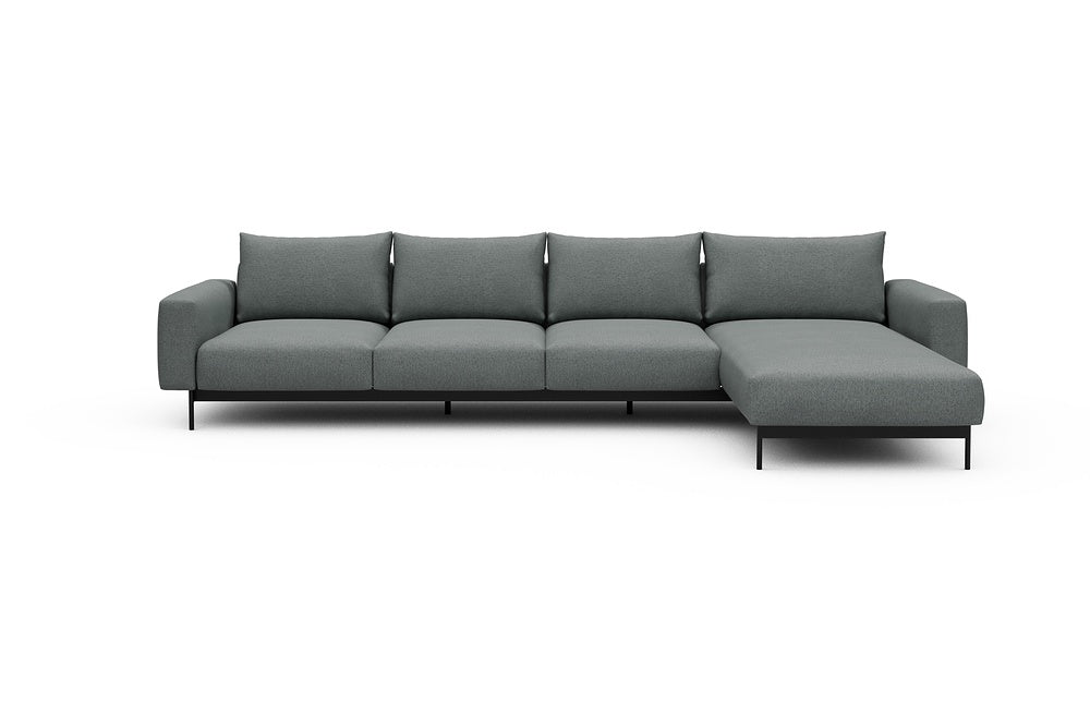 Arthon Modular Sofa - B3 - 350 x 185 cm - 3 Seater + Chaise - 485 Denari Soft Grey