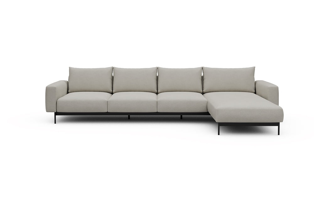 Arthon Modular Sofa - B3 - 350 x 185 cm - 3 Seater + Chaise - 487 Denari Clean Beige