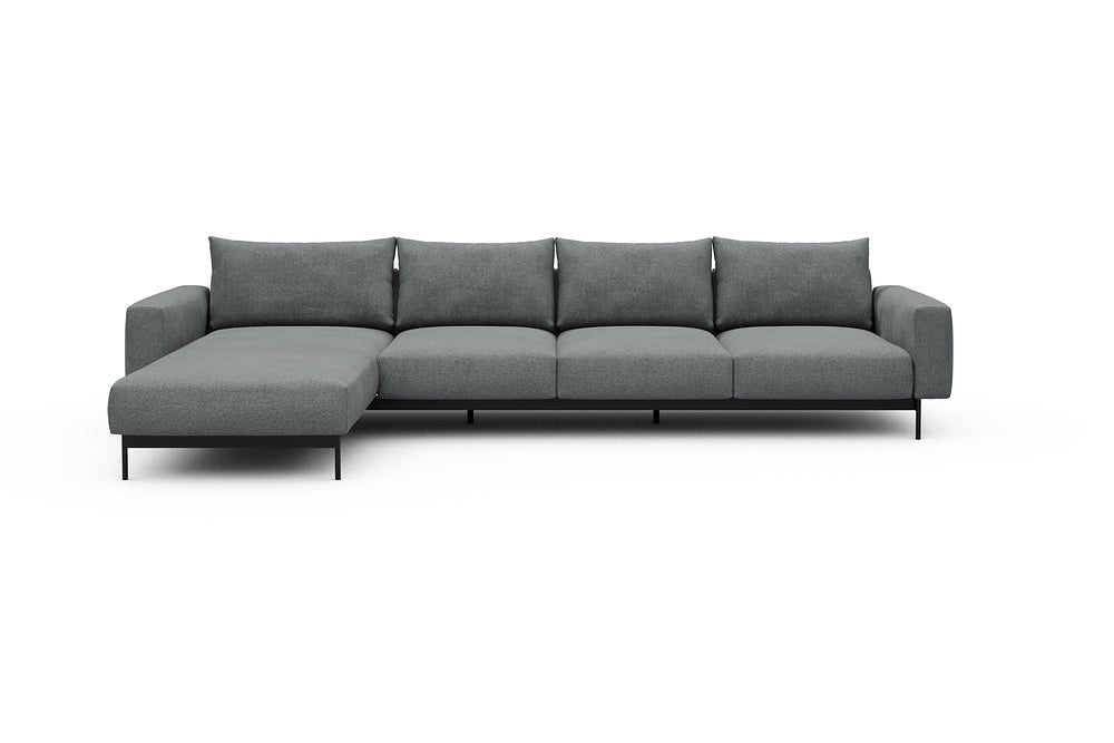 Arthon Modular Sofa - B3M - 350 x 185 cm - Chaise + 3 Seater - 495 Casone Gravel Grey