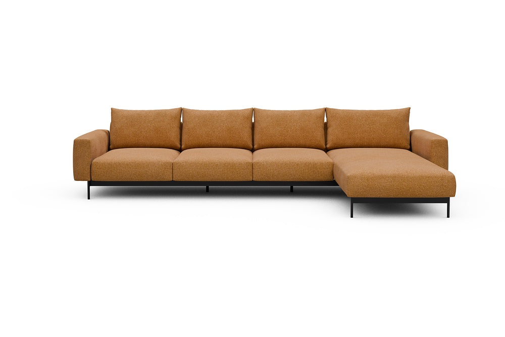 Arthon Modular Sofa - B3 - 350 x 185 cm - 3 Seater + Chaise - 497 Casone Warm Yellow
