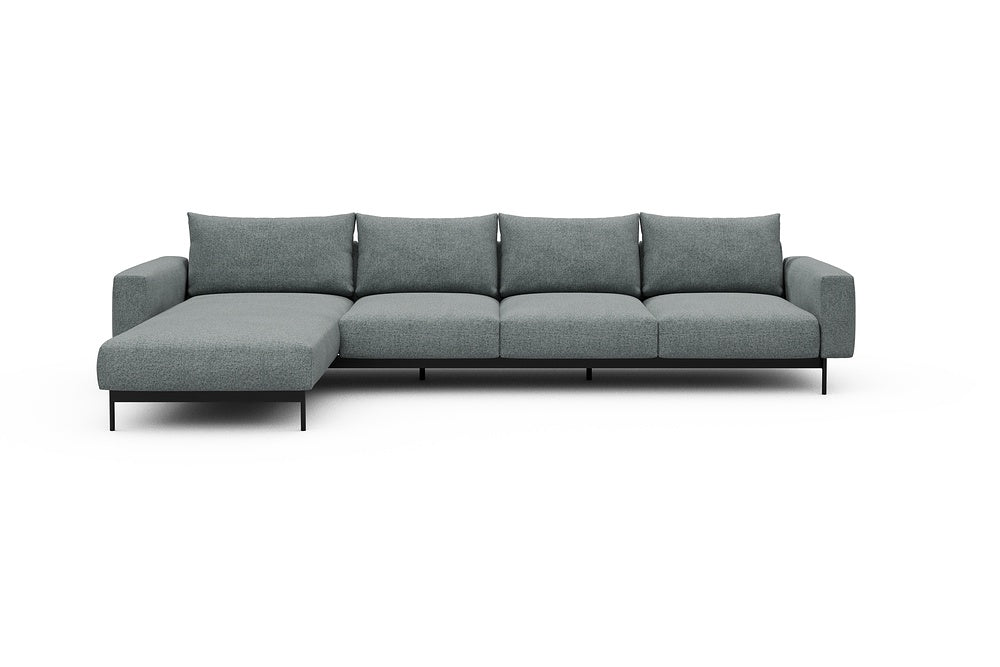 Arthon Modular Sofa - B3M - 350 x 185 cm - Chaise + 3 Seater - 499 Casone Light mixed Green