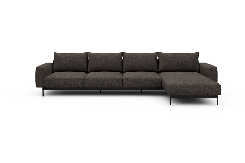 Arthon Modular Sofa - B3 - 350 x 185 cm - 3 Seater + Chaise - 530 Bouclé Taupe