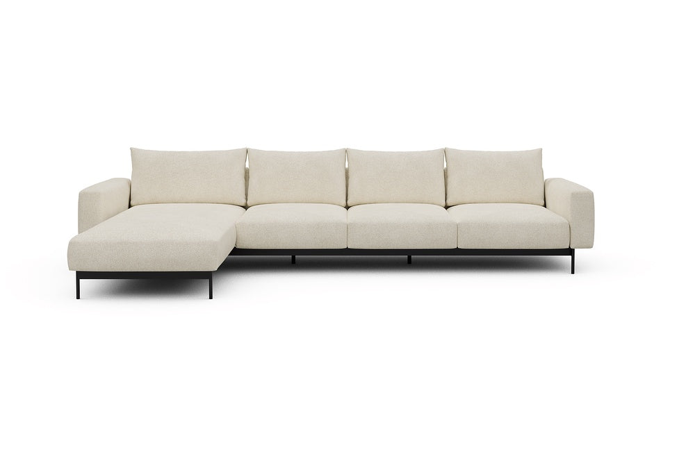 Arthon Modular Sofa - B3M - 350 x 185 cm - Chaise + 3 Seater - 531 Bouclé Off White