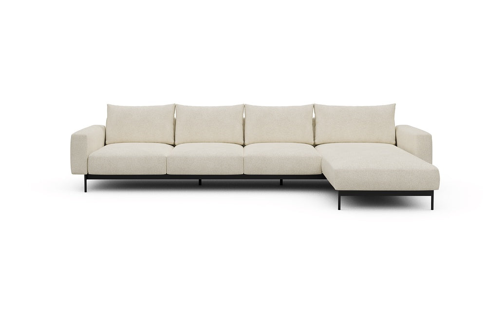 Arthon Modular Sofa - B3 - 350 x 185 cm - 3 Seater + Chaise - 531 Bouclé Off White