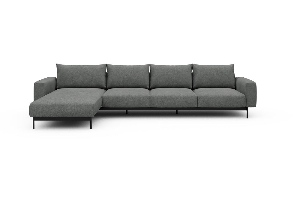 Arthon Modular Sofa - B3M - 350 x 185 cm - Chaise + 3 Seater - 533 Bouclé Ash Grey