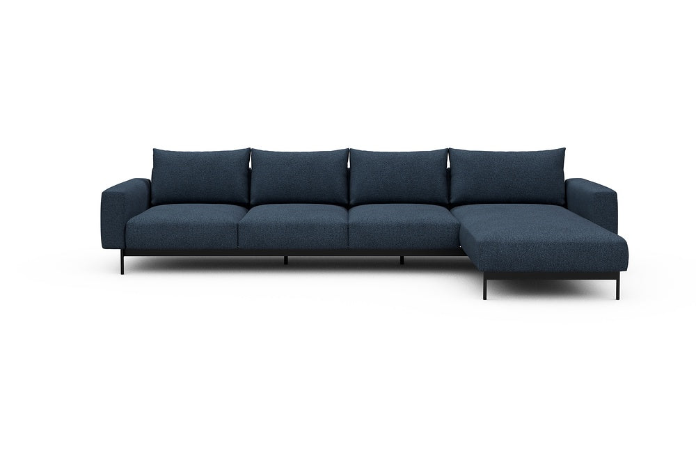 Arthon Modular Sofa - B3 - 350 x 185 cm - 3 Seater + Chaise - 537 Bouclé Blue