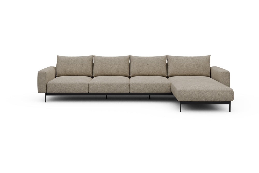 Arthon Modular Sofa - B3 - 350 x 185 cm - 3 Seater + Chaise - 539 Bouclé Beige