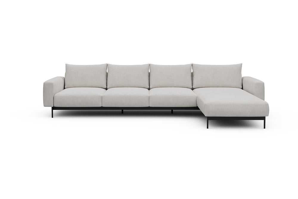 Arthon Modular Sofa - B3 - 350 x 185 cm - 3 Seater + Chaise - 574 Vivus Dusty Off White