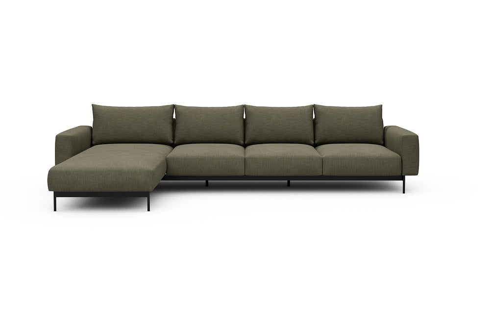 Arthon Modular Sofa - B3M - 350 x 185 cm - Chaise + 3 Seater - 575 Vivus Dusty Olive