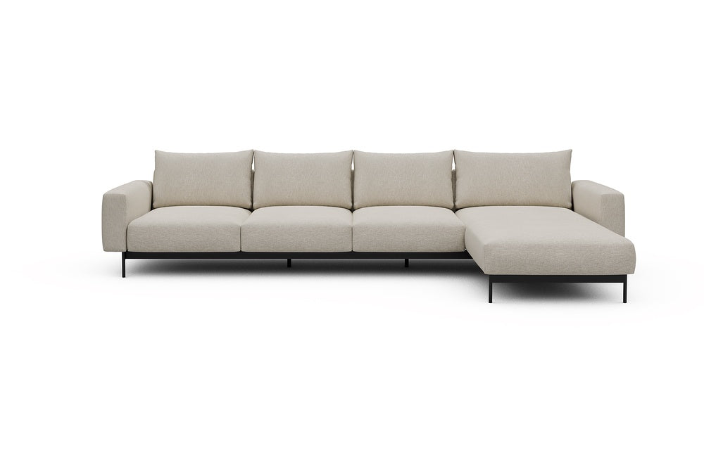 Arthon Modular Sofa - B3 - 350 x 185 cm - 3 Seater + Chaise - 584 Argus Natural