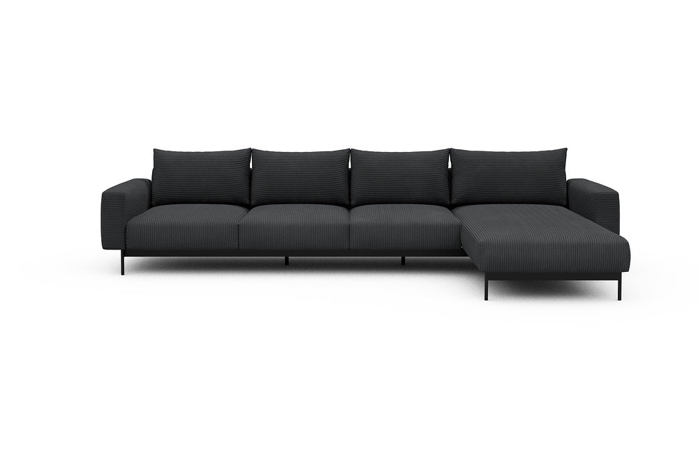 Arthon Modular Sofa - B3 - 350 x 185 cm - 3 Seater + Chaise - 593 Corduroy Graphite