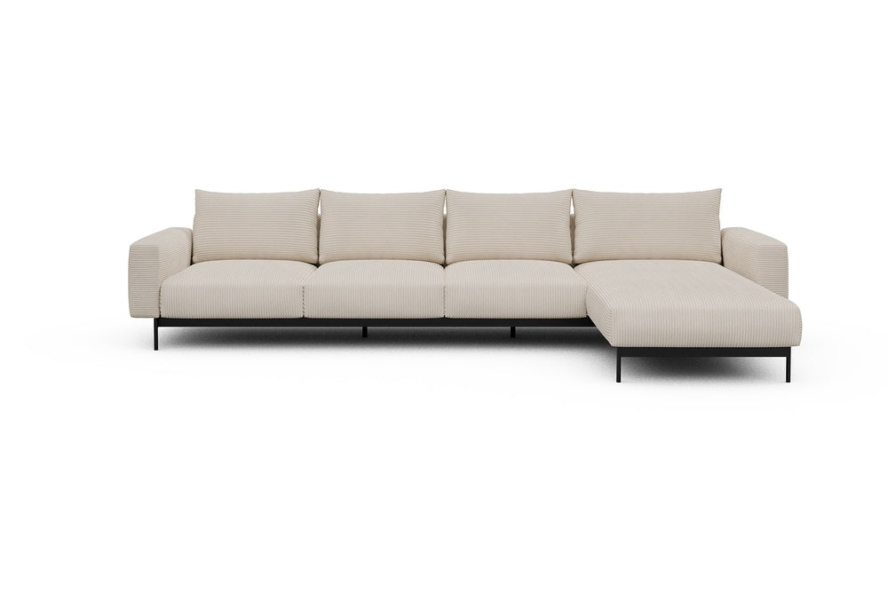 Arthon Modular Sofa - B3 - 350 x 185 cm - 3 Seater + Chaise - 594 Corduroy Ivory