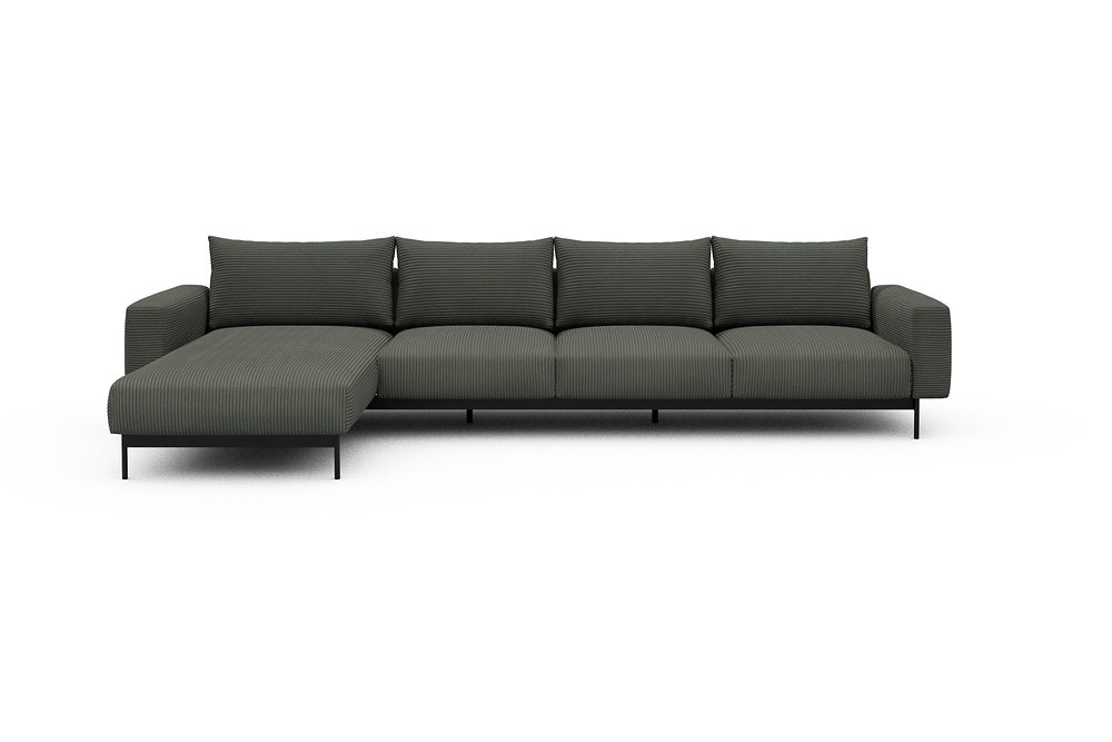 Arthon Modular Sofa - B3M - 350 x 185 cm - Chaise + 3 Seater - 598 Corduroy Sage