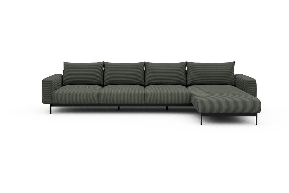 Arthon Modular Sofa - B3 - 350 x 185 cm - 3 Seater + Chaise - 598 Corduroy Sage