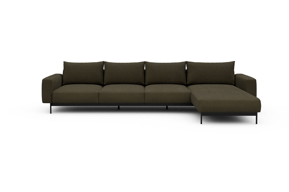 Arthon Modular Sofa - B3 - 350 x 185 cm - 3 Seater + Chaise - 599 Corduroy Olive