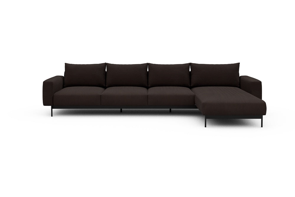 Arthon Modular Sofa - B3 - 350 x 185 cm - 3 Seater + Chaise - 600 Corduroy Cocoa