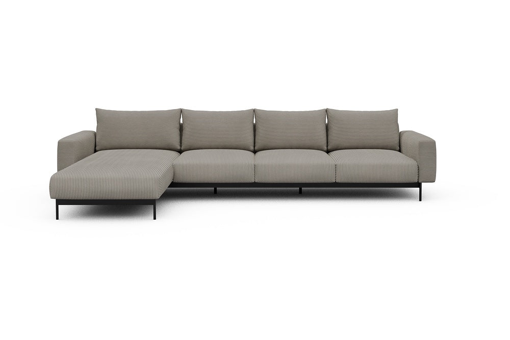 Arthon Modular Sofa - B3M - 350 x 185 cm - Chaise + 3 Seater - 603 Corduroy Beige